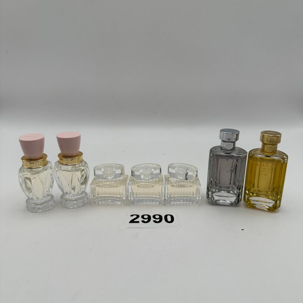 LOT OF 7 - DESIGNER PERFUME MINI BOTTLES MIU MIU CHLOE PRADA MILANO FRAGRANCE